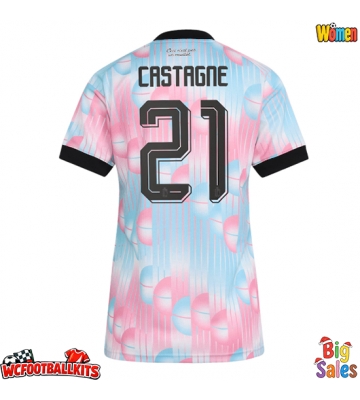 Belgium Timothy Castagne #21 Replica Away Stadium Shirt for Women World Cup 2026 Short Sleeve